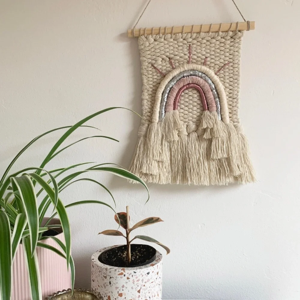 Rainbow tassel wall hanging - Picture 1 of 3